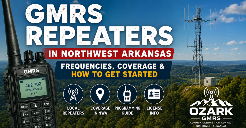 GMRS repeaters in Northwest Arkansas guide